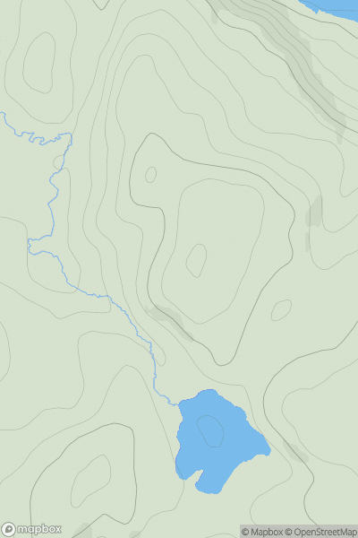 Thumbnail image for Cnoc Iasg-loch showing contour plot for surrounding peak
