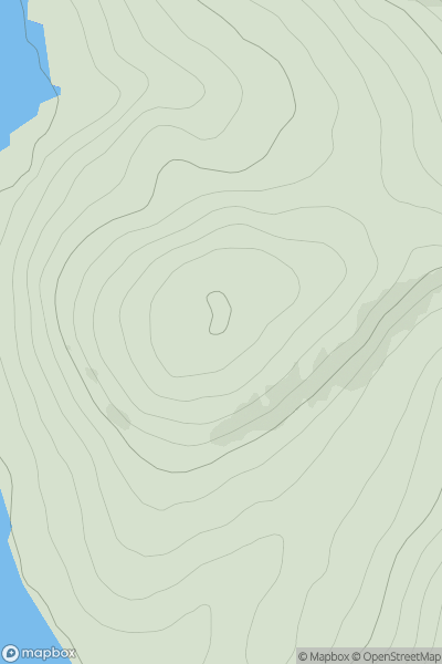 Thumbnail image for Little Ley showing contour plot for surrounding peak