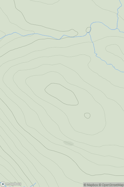 Thumbnail image for Cnoc an Tosgaire showing contour plot for surrounding peak