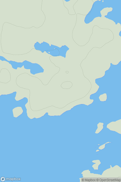 Thumbnail image for Eilean Subhainn showing contour plot for surrounding peak