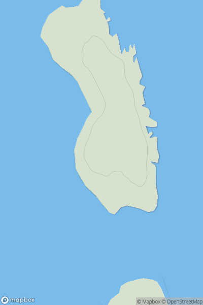 Thumbnail image for Holm of Faray showing contour plot for surrounding peak