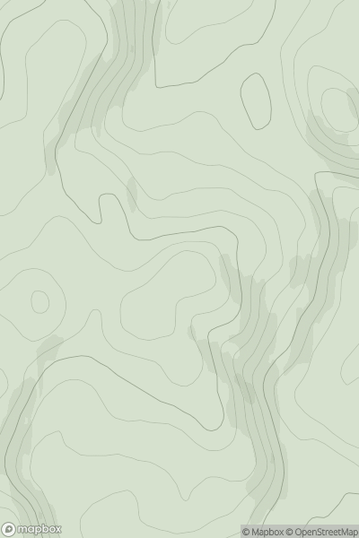 Thumbnail image for Meall na Cloiche North Top showing contour plot for surrounding peak