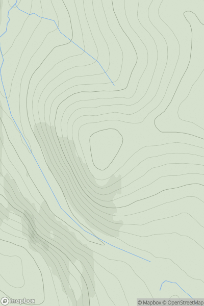 Thumbnail image for Carn an Fhidhleir Lorgaidh West Top showing contour plot for surrounding peak