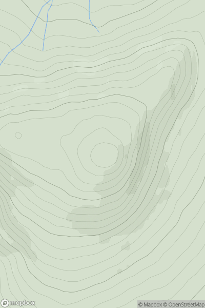 Thumbnail image for Greatmoor Hill showing contour plot for surrounding peak