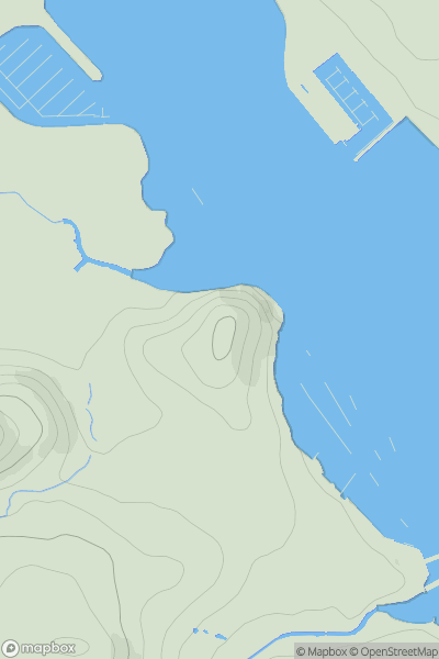 Thumbnail image for Bodlondeb Wood showing contour plot for surrounding peak