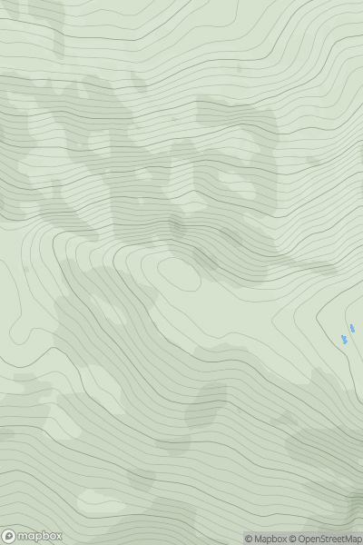 Thumbnail image for Sgurr an Ursainn West Top showing contour plot for surrounding peak