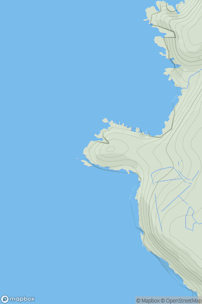 Thumbnail image for Cape Cornwall showing contour plot for surrounding peak