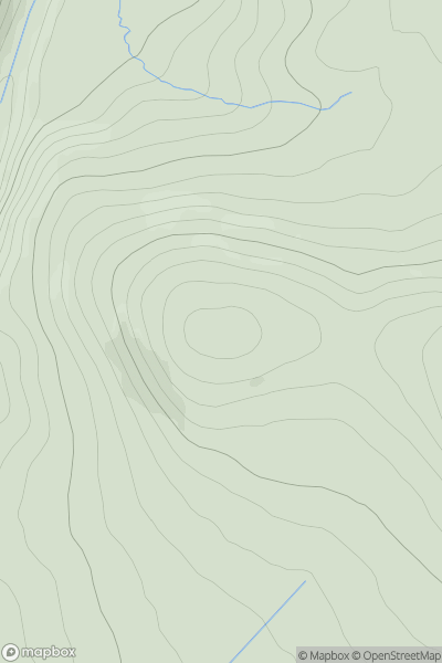 Thumbnail image for Meall na Caillich Buidhe showing contour plot for surrounding peak