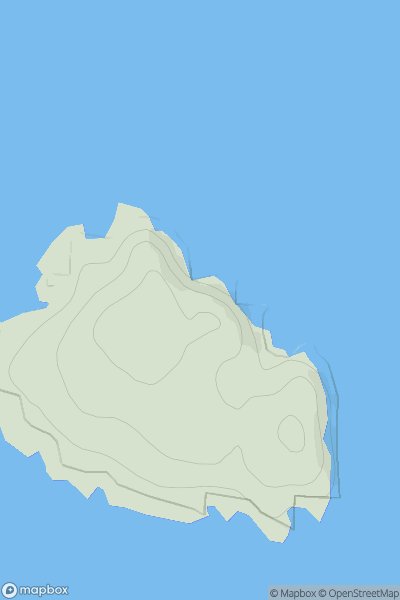 Thumbnail image for Stac Eilean Trodday showing contour plot for surrounding peak