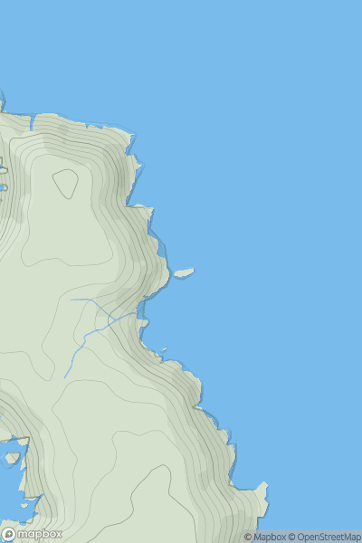 Thumbnail image for Gannets' Rock showing contour plot for surrounding peak