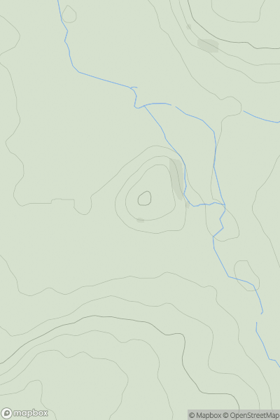 Thumbnail image for Round Wood Hill showing contour plot for surrounding peak