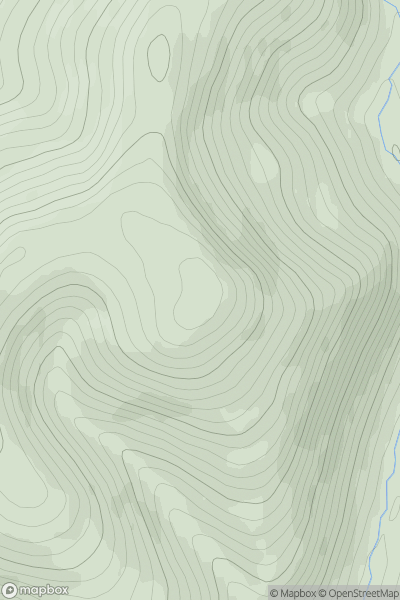 Thumbnail image for Scaw'd Fell showing contour plot for surrounding peak