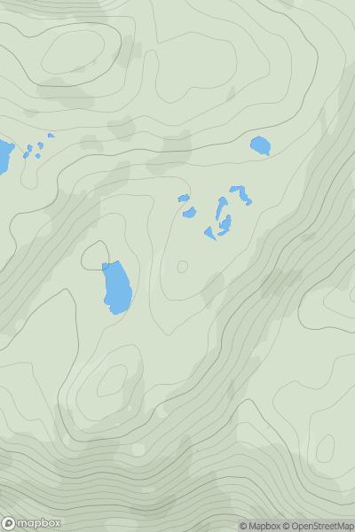Thumbnail image for Glas-charn SE Top showing contour plot for surrounding peak