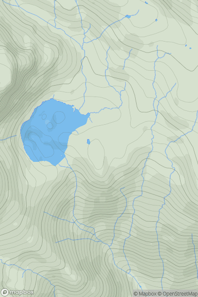 Thumbnail image for Tarn Crag showing contour plot for surrounding peak