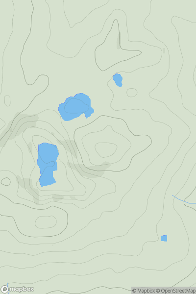 Thumbnail image for Carclaze Downs showing contour plot for surrounding peak