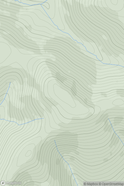 Thumbnail image for Ellson Fell showing contour plot for surrounding peak