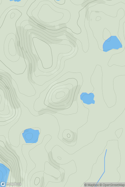 Thumbnail image for Rostowrack Downs showing contour plot for surrounding peak