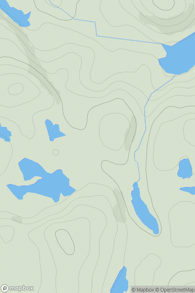 Thumbnail image for Cnoc Loch Creag an Eich showing contour plot for surrounding peak