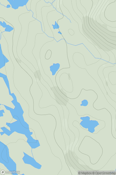 Thumbnail image for Cnoc Uidh nam Fiadh showing contour plot for surrounding peak
