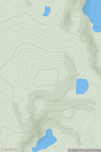 Thumbnail image for Hensbarrow Downs showing contour plot for surrounding peak