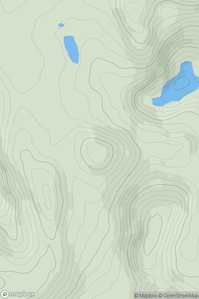Thumbnail image for Greensplat Hill showing contour plot for surrounding peak