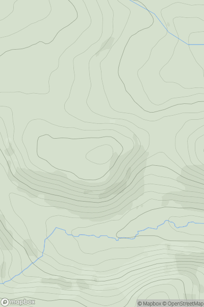 Thumbnail image for Llaneglwys Wood showing contour plot for surrounding peak
