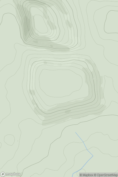 Thumbnail image for Mynydd y Drum showing contour plot for surrounding peak