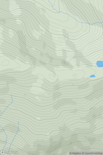 Thumbnail image for Sgurr Breac East Top showing contour plot for surrounding peak