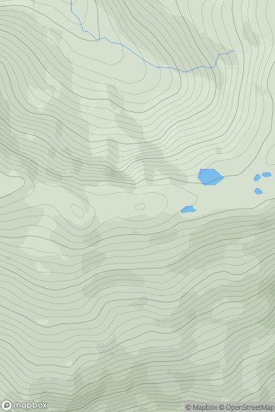 Thumbnail image for Sgurr Breac Far East Top showing contour plot for surrounding peak
