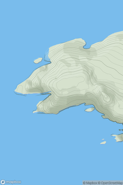 Thumbnail image for Sron an Duin showing contour plot for surrounding peak