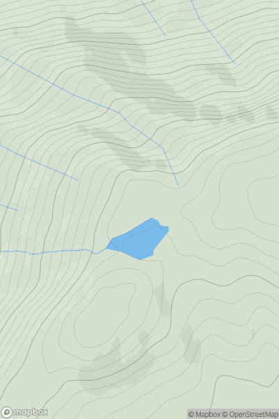 Thumbnail image for Beinn Donachain West Top showing contour plot for surrounding peak
