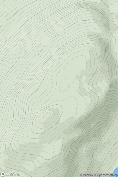 Thumbnail image for Binnein Shuas North Top showing contour plot for surrounding peak