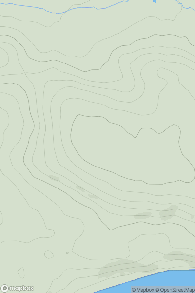 Thumbnail image for Osmington Hill showing contour plot for surrounding peak