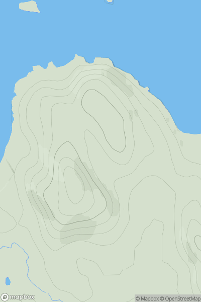 Thumbnail image for Druim Seangain showing contour plot for surrounding peak