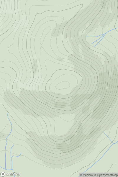 Thumbnail image for Cademuir Hill showing contour plot for surrounding peak