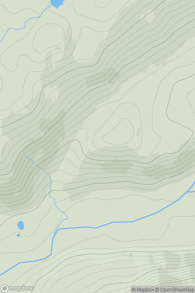 Thumbnail image for Carn Allt na Caime South Top showing contour plot for surrounding peak