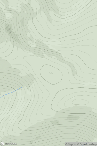 Thumbnail image for Creag Feusag West Top showing contour plot for surrounding peak