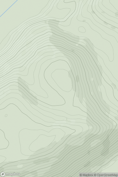Thumbnail image for Foel Tyddyn y Berllan showing contour plot for surrounding peak