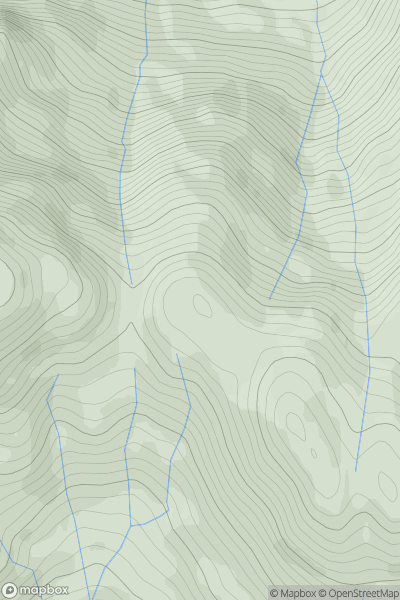 Thumbnail image for Meall Reamhar North Top showing contour plot for surrounding peak