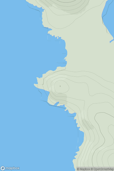 Thumbnail image for Dun Sgurabhal showing contour plot for surrounding peak