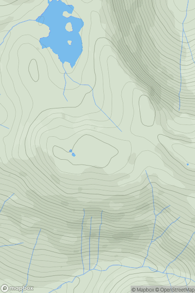 Thumbnail image for Brock Crags showing contour plot for surrounding peak