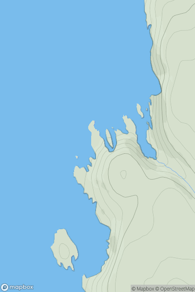 Thumbnail image for Rubha Dubh East showing contour plot for surrounding peak