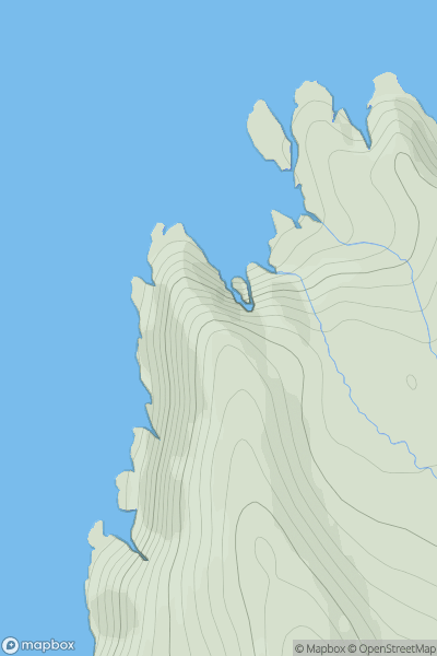 Thumbnail image for Uamh Dhonn Stack showing contour plot for surrounding peak
