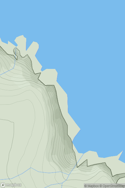 Thumbnail image for Geodha Brat North showing contour plot for surrounding peak