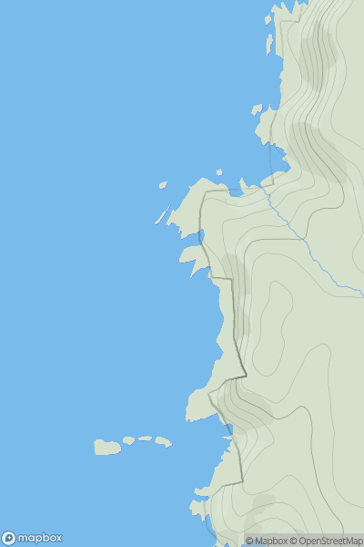 Thumbnail image for Dun nam Fiann showing contour plot for surrounding peak