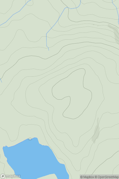 Thumbnail image for Tormollan Hill showing contour plot for surrounding peak