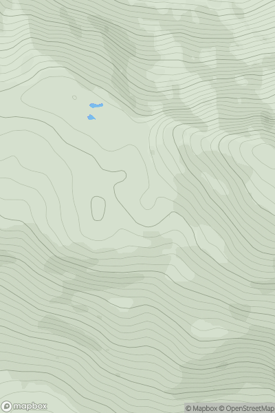 Thumbnail image for Sgurr an Ursainn Far West Top showing contour plot for surrounding peak