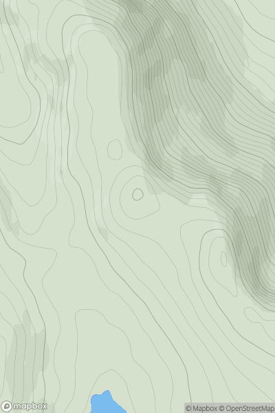 Thumbnail image for Cadhachan Riabhach West Top showing contour plot for surrounding peak