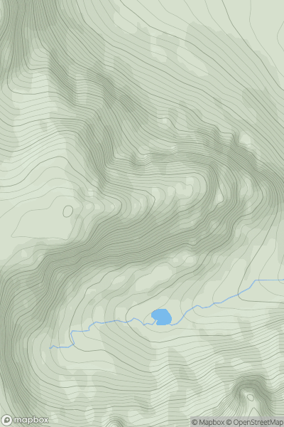 Thumbnail image for Na Ciochan East Top showing contour plot for surrounding peak