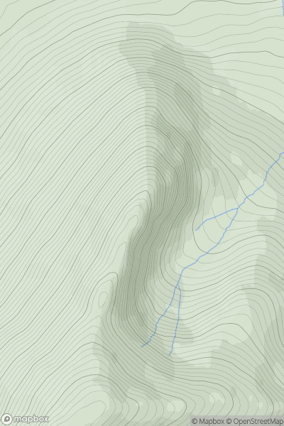 Thumbnail image for The Bastion (Cioch na h-Oighe) showing contour plot for surrounding peak